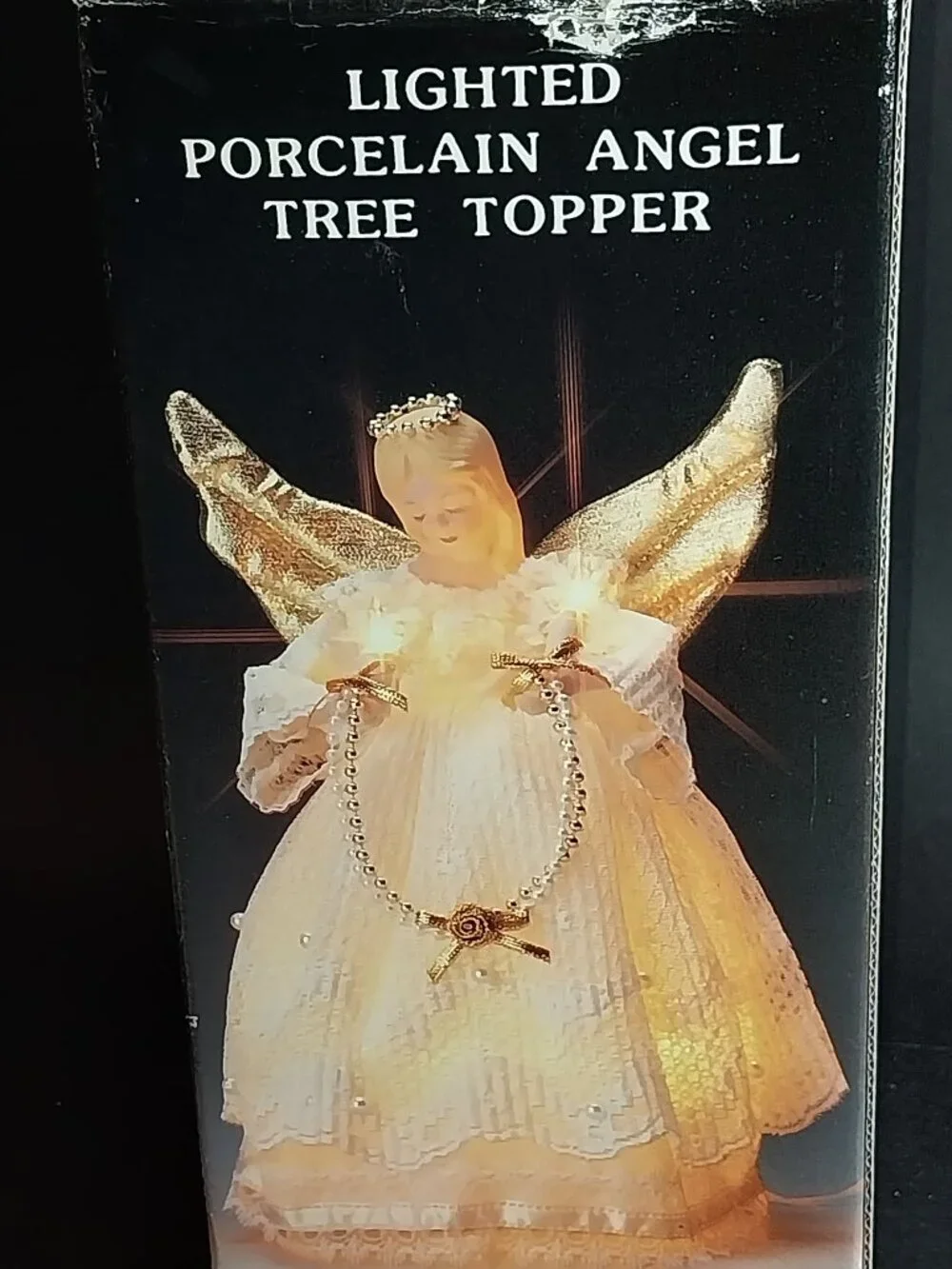 Lighted Porcelain Angel Tree Topper